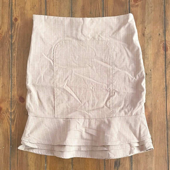 Grass Collection Tweed Pin Stripe Mini Skirt Size 3 - Picture 2 of 3